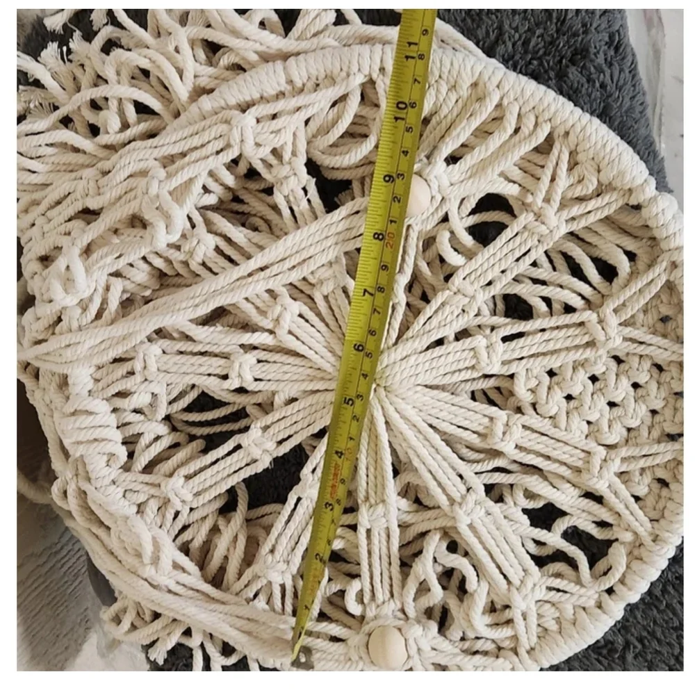 NEW! Handmade Macramé Ceiling Mounted Cat Bed for Average Size Cats!